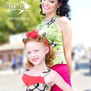 Pin up creepy girl halter top